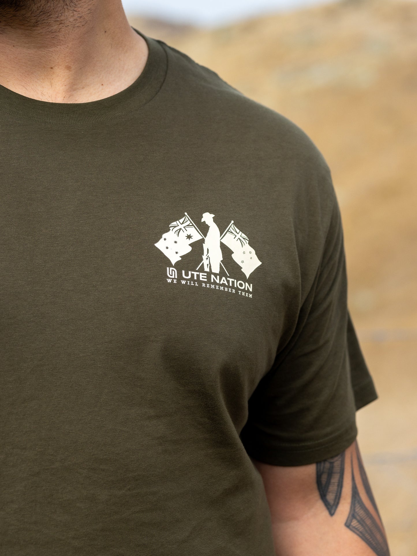 Ute Nation ANZAC T-shirt | Khaki